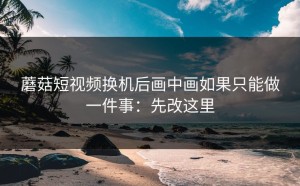 蘑菇短视频换机后画中画如果只能做一件事：先改这里