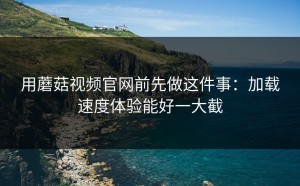 用蘑菇视频官网前先做这件事：加载速度体验能好一大截