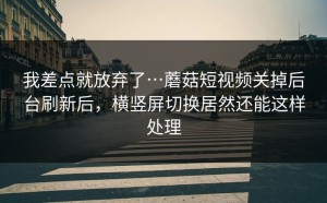 我差点就放弃了…蘑菇短视频关掉后台刷新后，横竖屏切换居然还能这样处理