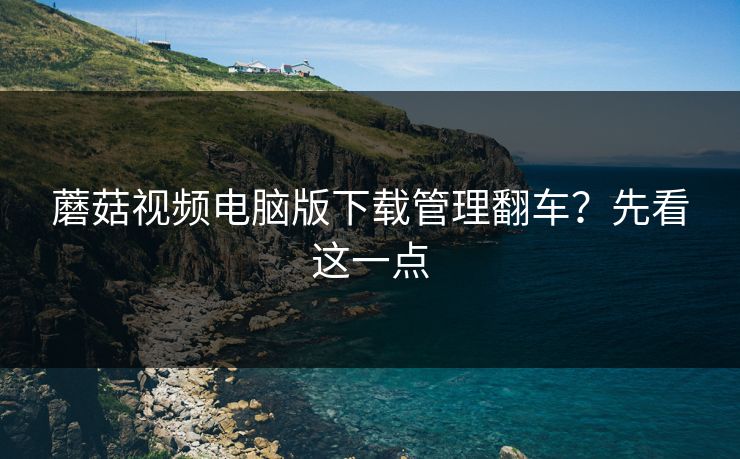 蘑菇视频电脑版下载管理翻车？先看这一点