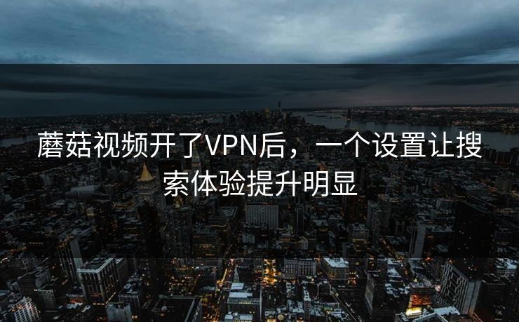 蘑菇视频开了VPN后，一个设置让搜索体验提升明显