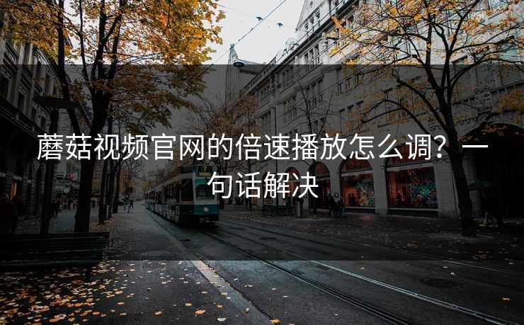 蘑菇视频官网的倍速播放怎么调？一句话解决